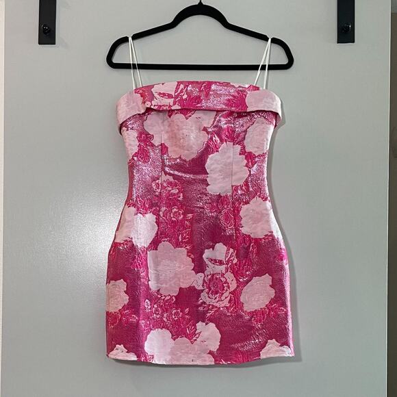 Pink Floral Bodycon Dress - Picture 3 of 5